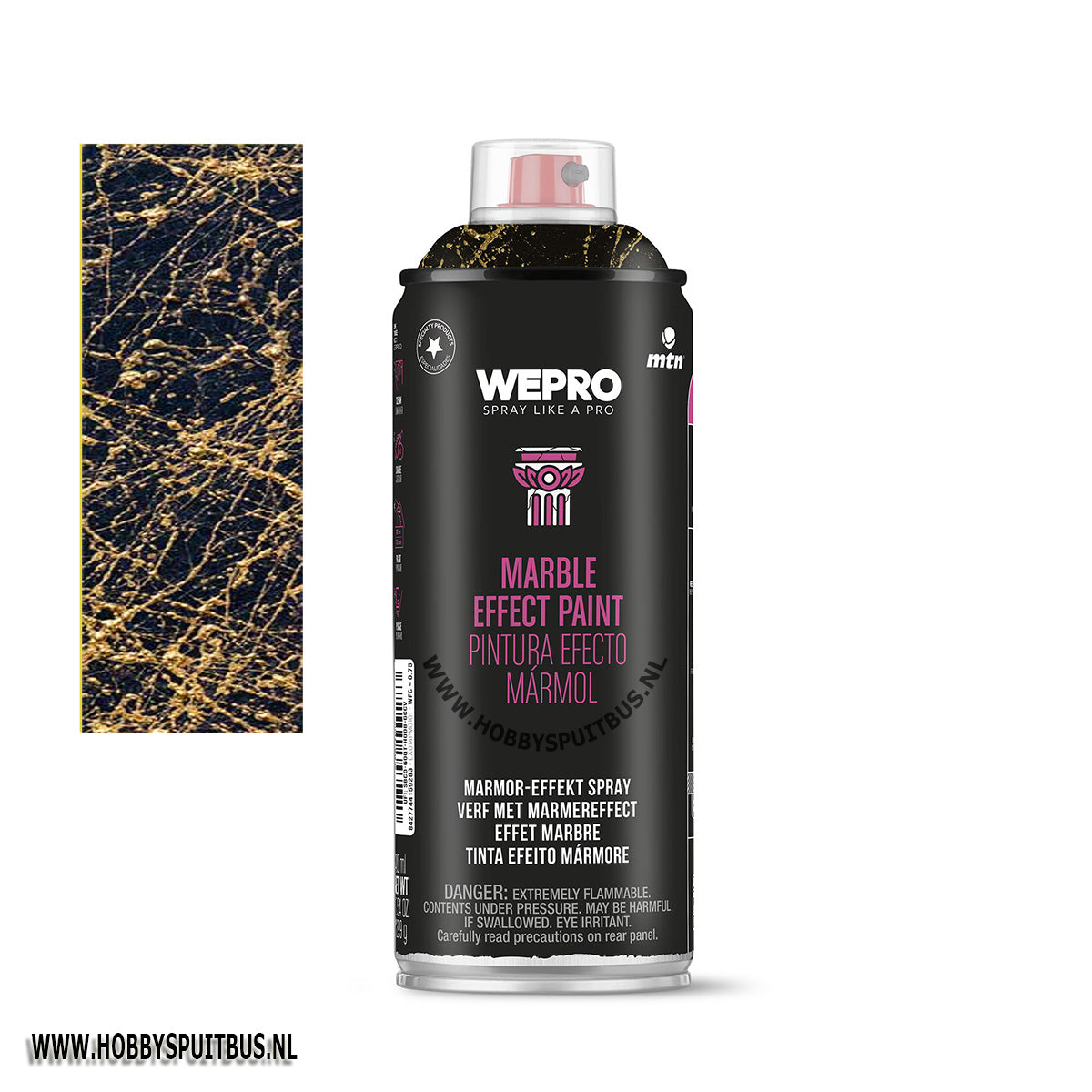 Spuitbus marmer effect goud MTN WEPRO