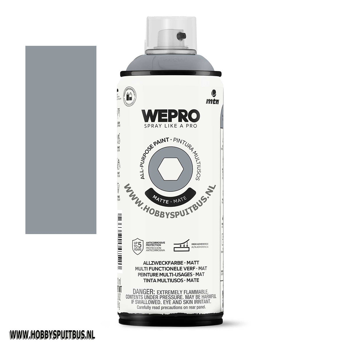 Spuitbus Baloo Grijs mat 400 ml