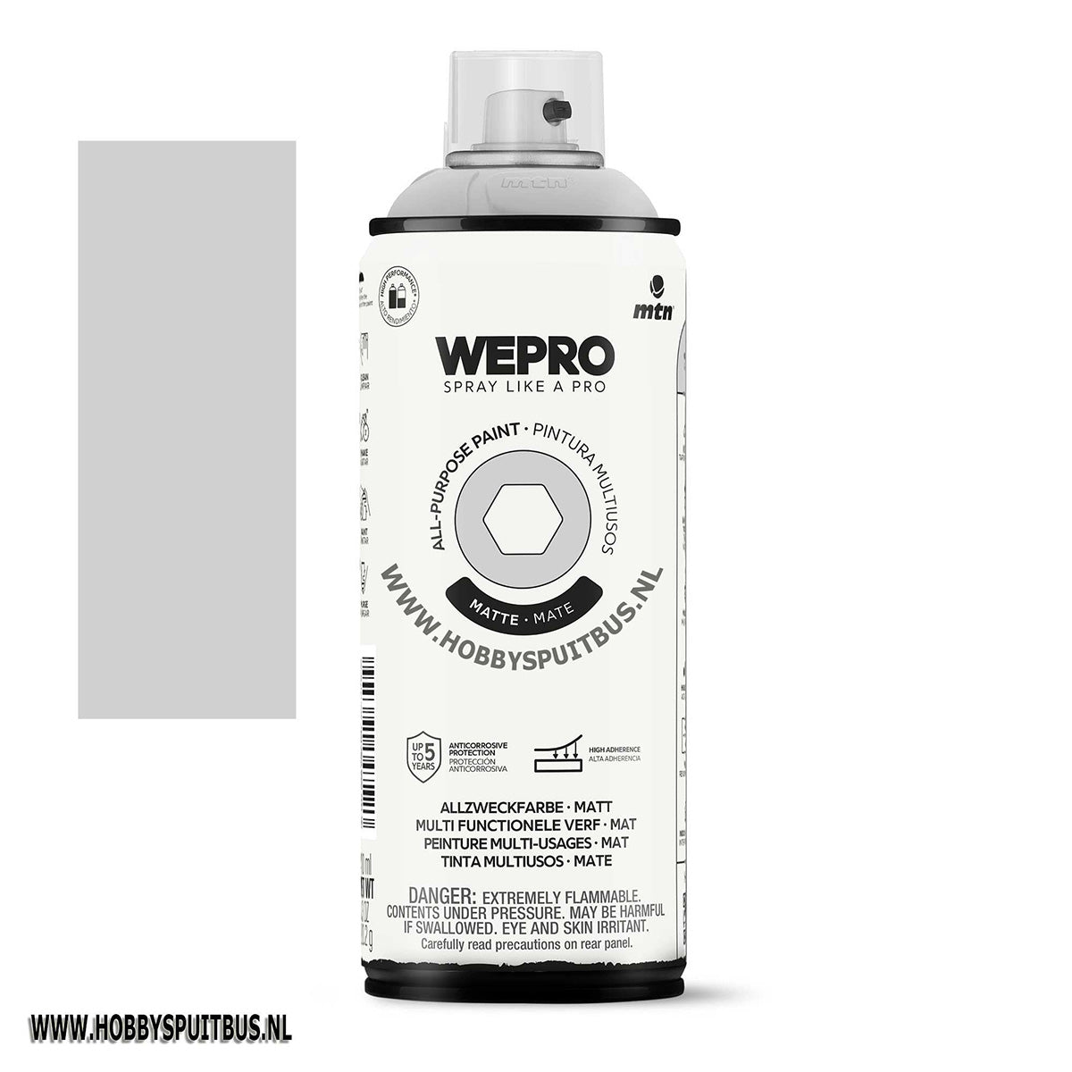 Spuitbus Halo Grijs 400 ml Mat