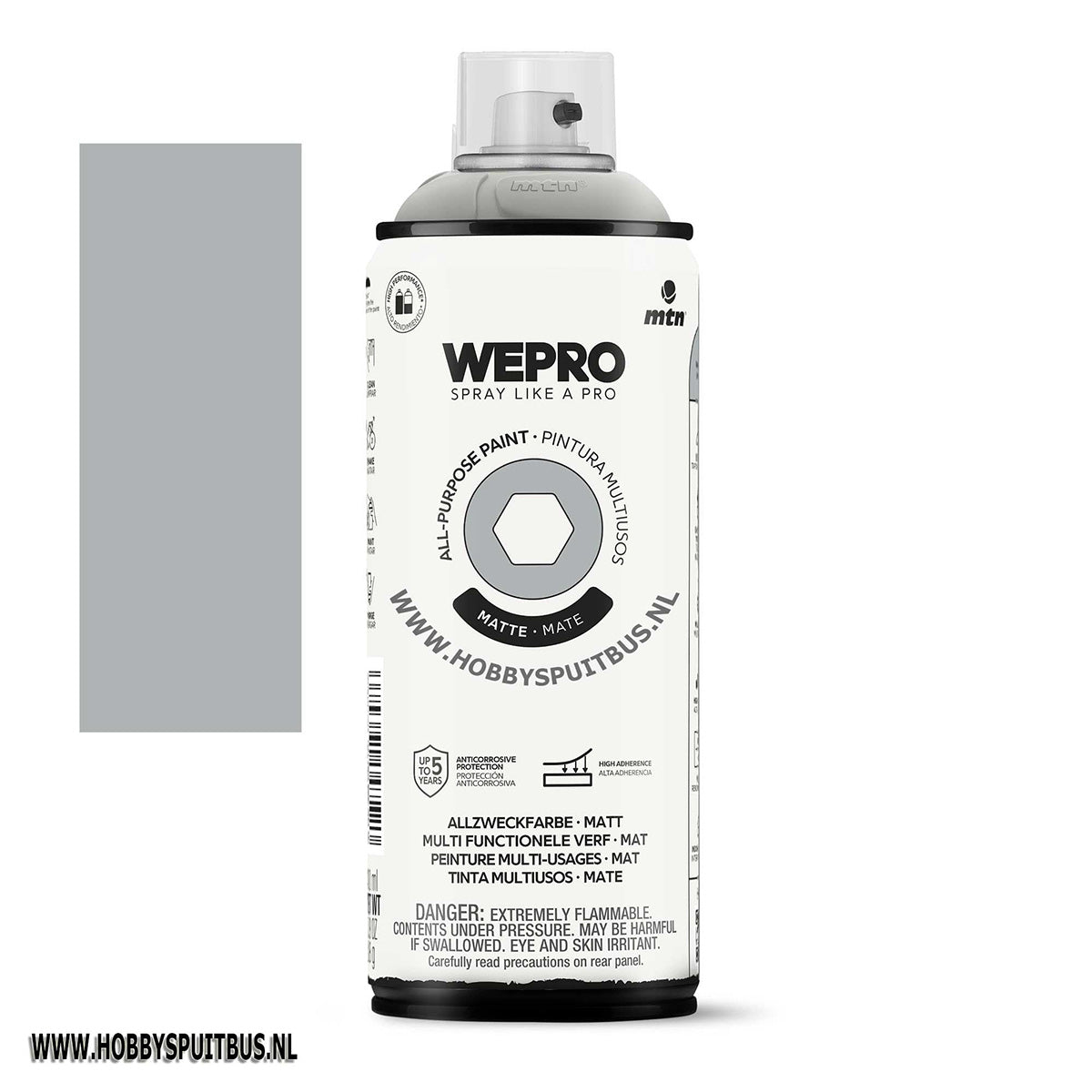 Spuitbus Panot Grijs 400 ml Mat