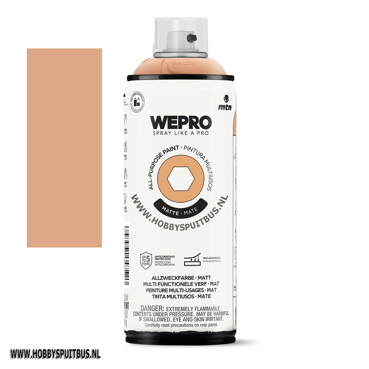 Spuitbus papaya oranje mat 400 ml