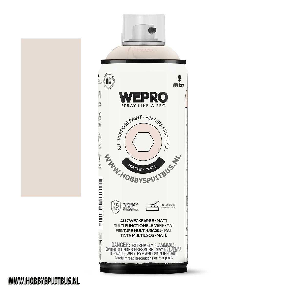 Spuitbus zand kleur 400 ml Mat