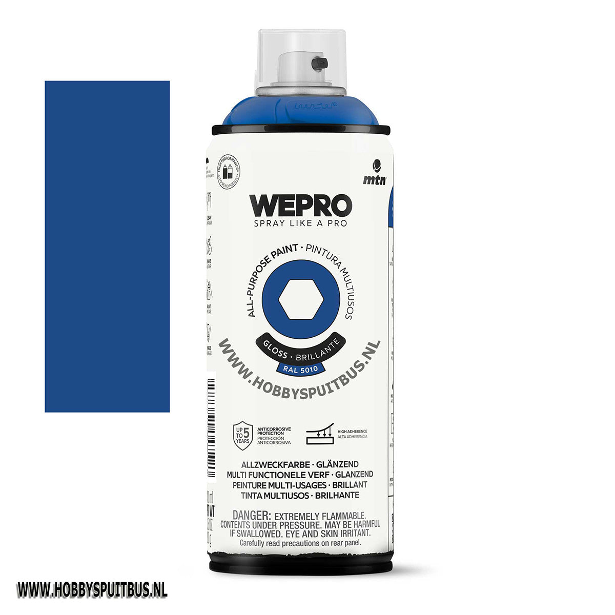 Spuitbus Ral 5010 Blauw 400 ml Gloss
