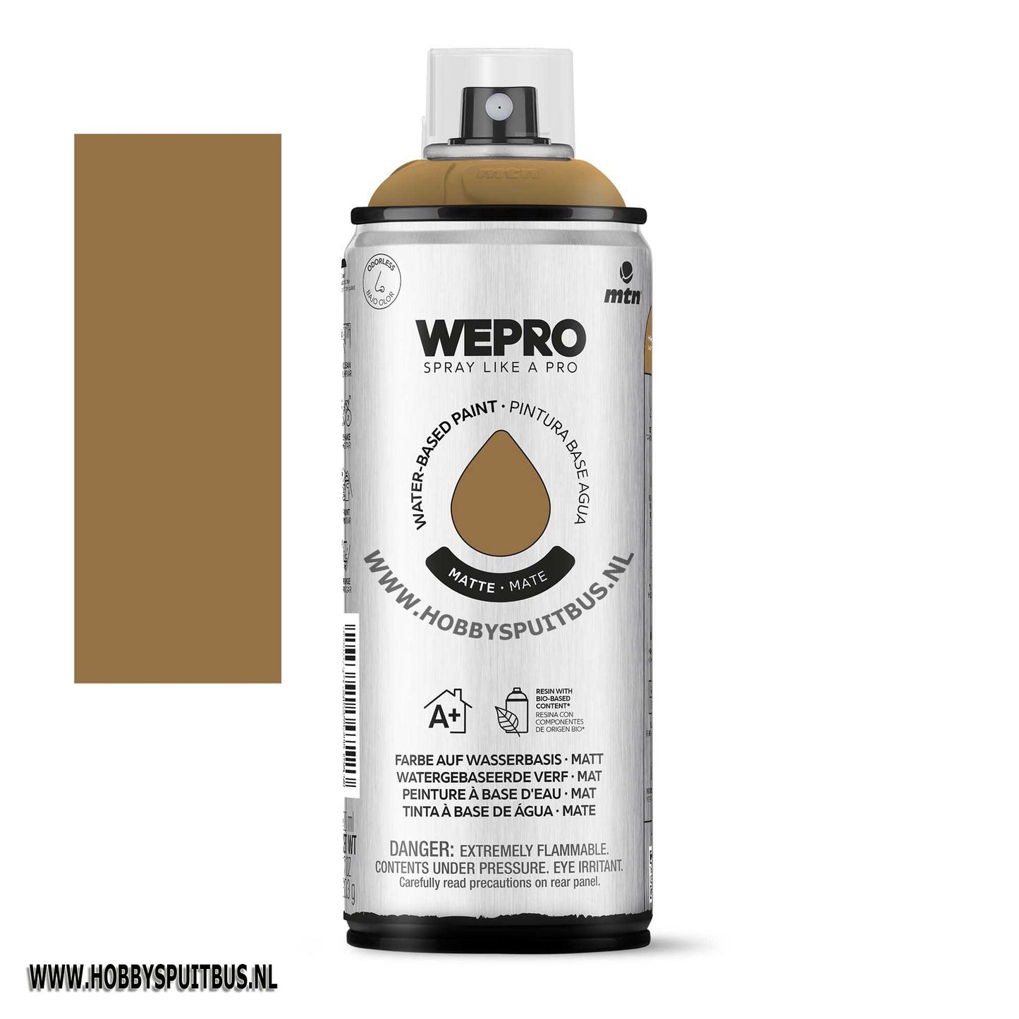 Spuitbus Waterbasis Habano Brown Mat MTN WEPRO