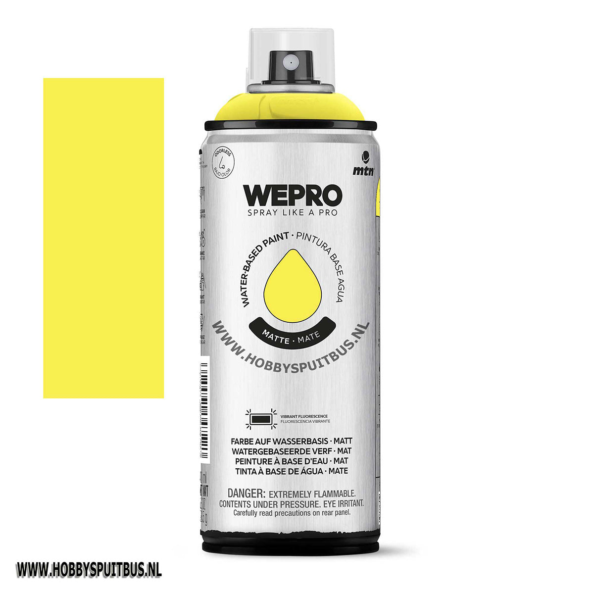 Spuitbus Neon Geel fluor 400 ml Mat