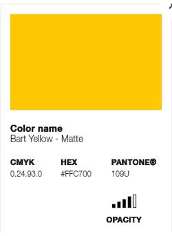 Spuitbus Bart Yellow kleur informatie