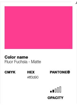 Spuitbus Fluor Fuchsia kleur informatie