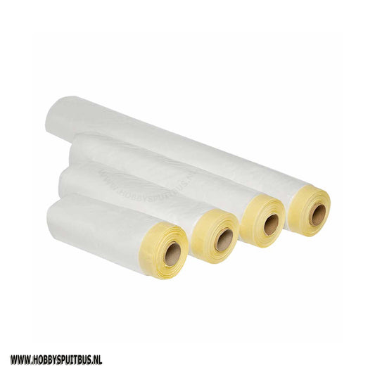 MAfplakfolie met tape, diverse breedtes rol lengte is 10 meter