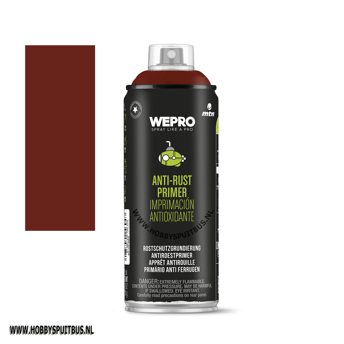 Spuitbus anti roest primer rode menie kleur MTN WEPRO