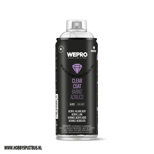 Spuitbus blanke lak gloss inhoud 400 ml.