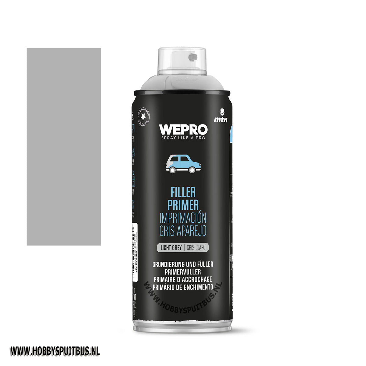 Spuitbus vullende primer grijs MTN WEPRO