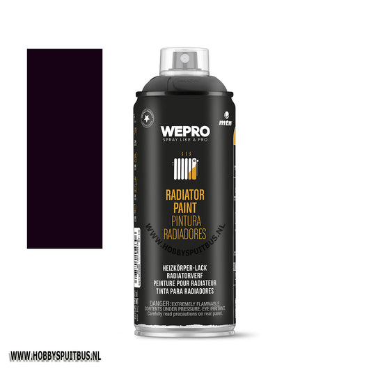 Spuitbus Radiatorlak Zwart mat MTN WEPRO