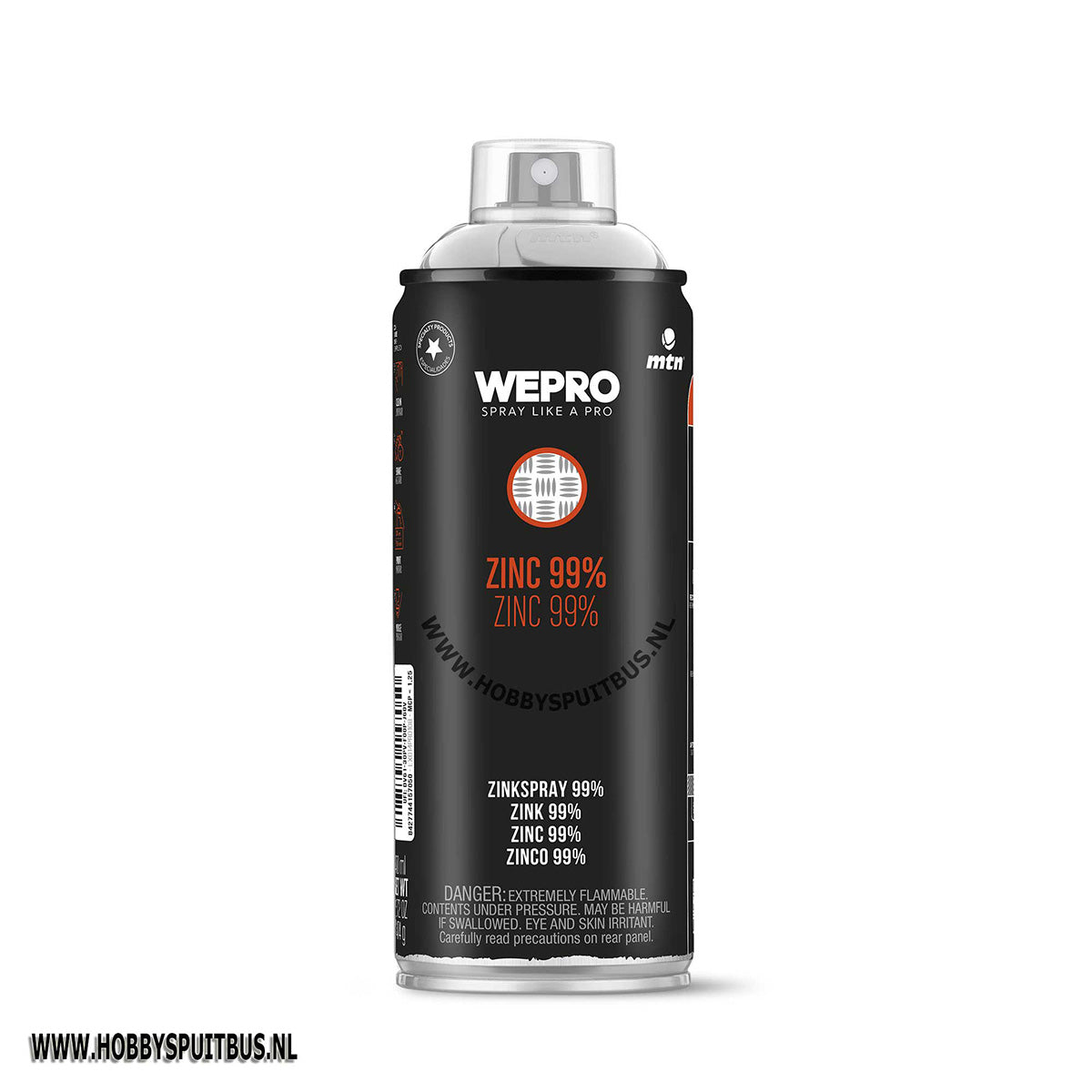 Spuitbus Zinkspray 99% Zware matte zinkspray MTN WEPRO