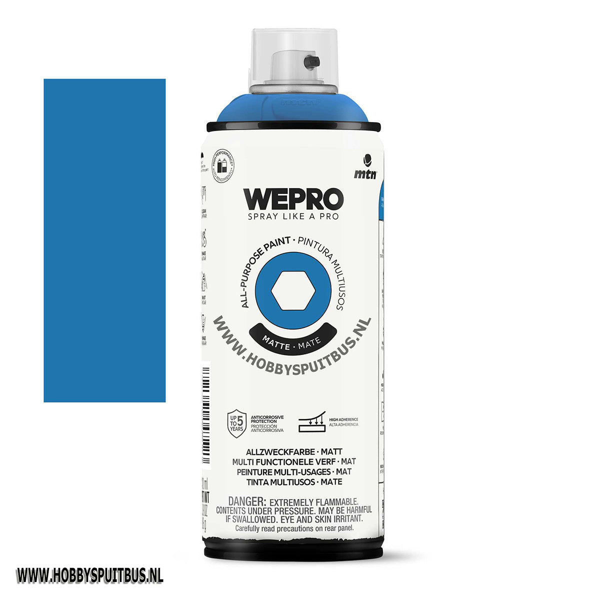 Spuitbus cadaques blauw mat 400 ml