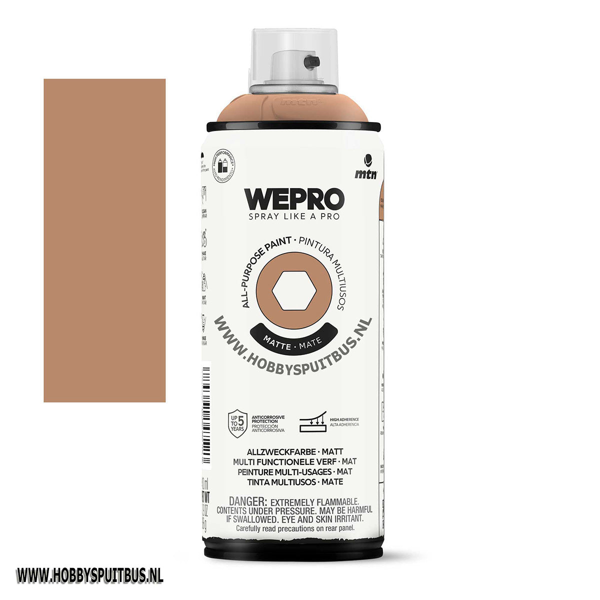 Spuitbus Colorado Bruin 400 ml Mat