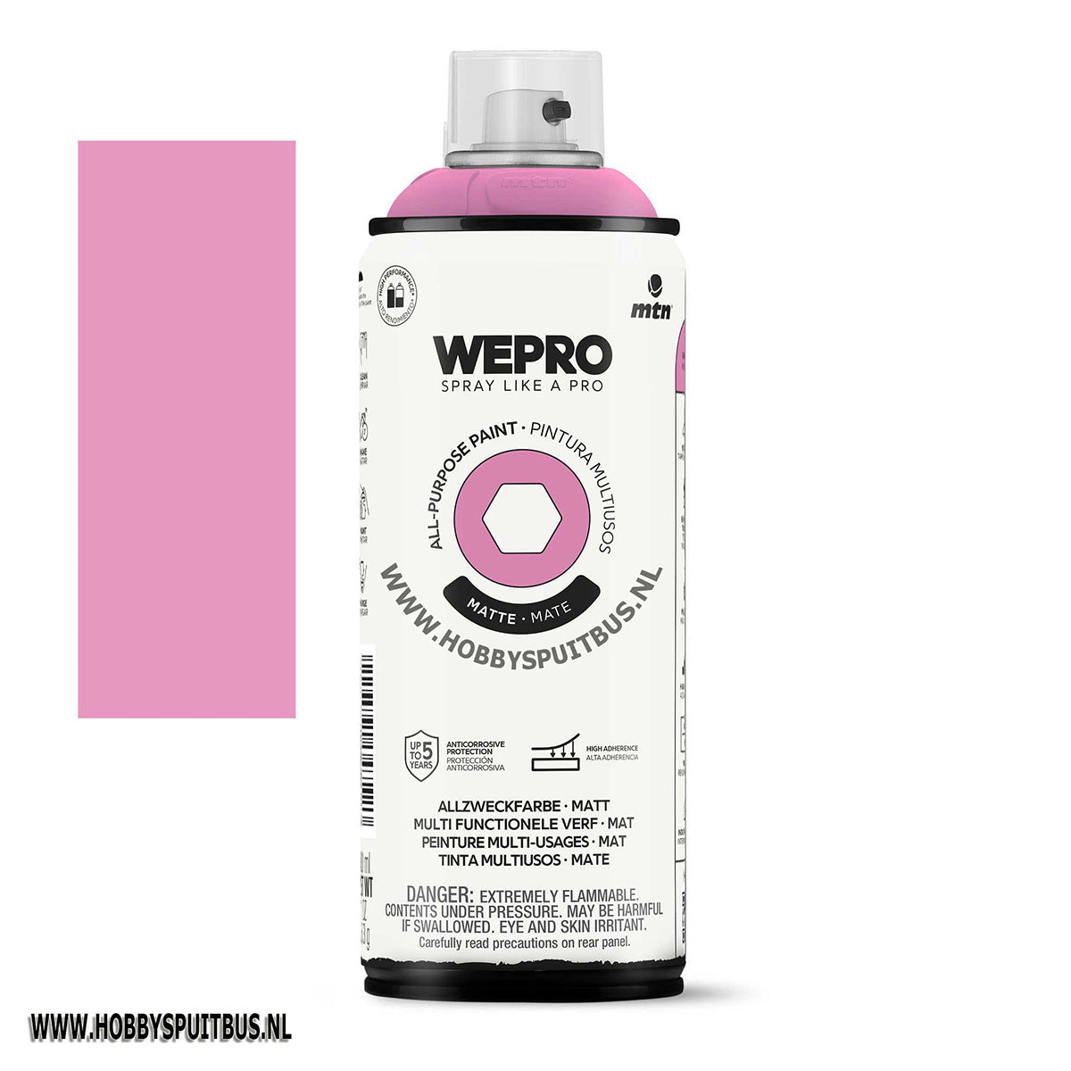 Spuitbus Cumbia Roze mat 400 ml