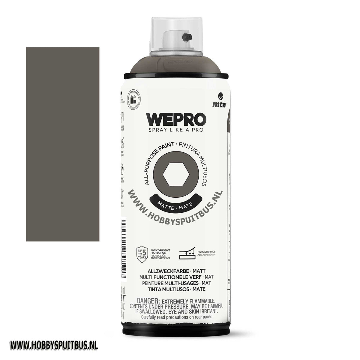 Spuitbus Insomnia grijs mat 400 ml