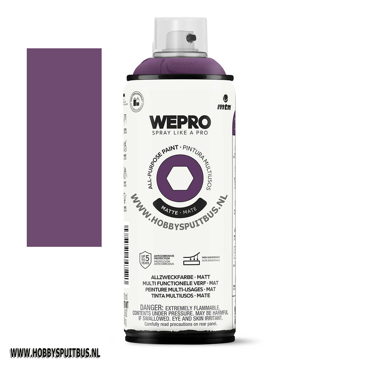 Spuitbus los angeles violet paars 400 ml mat