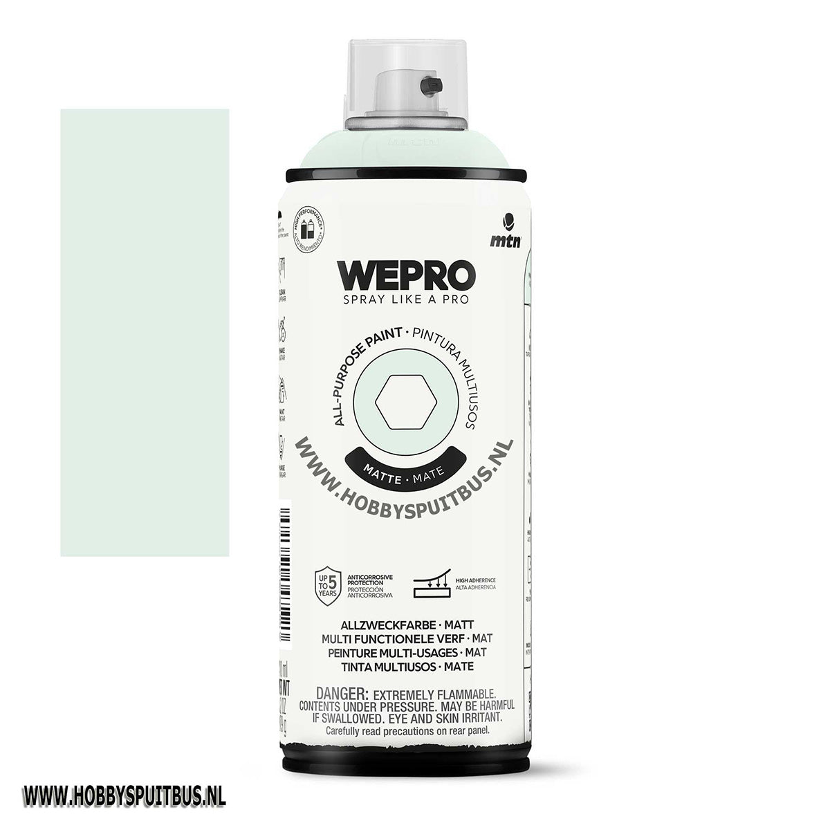 Spuitbus pisces licht groen mat 400 ml