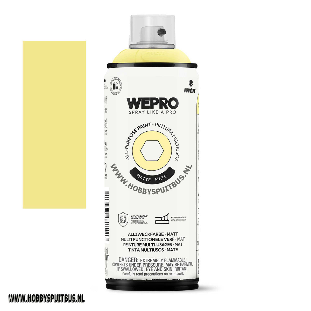 Spuitbus Pisco sour geel mat 400 ml