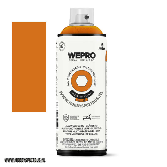 Spuitbus Ral 2003 oranje 400 ml gloss