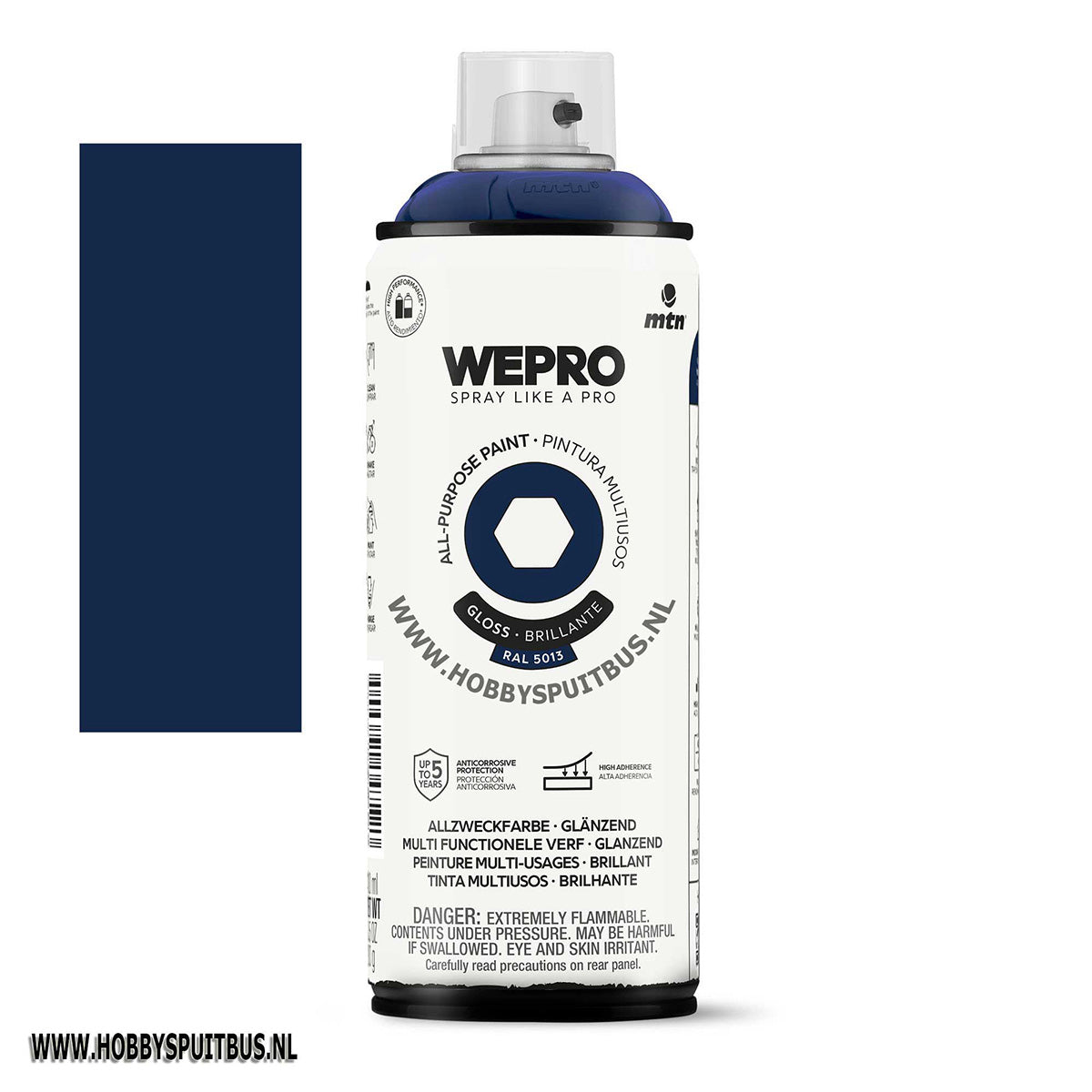 Spuitbus Ral 5013Kobalt blauw 400 ml gloss