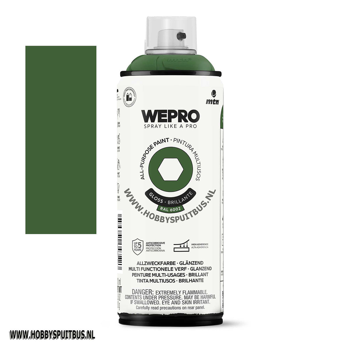 Spuitbus Ral 6002 Groen 400 ml gloss