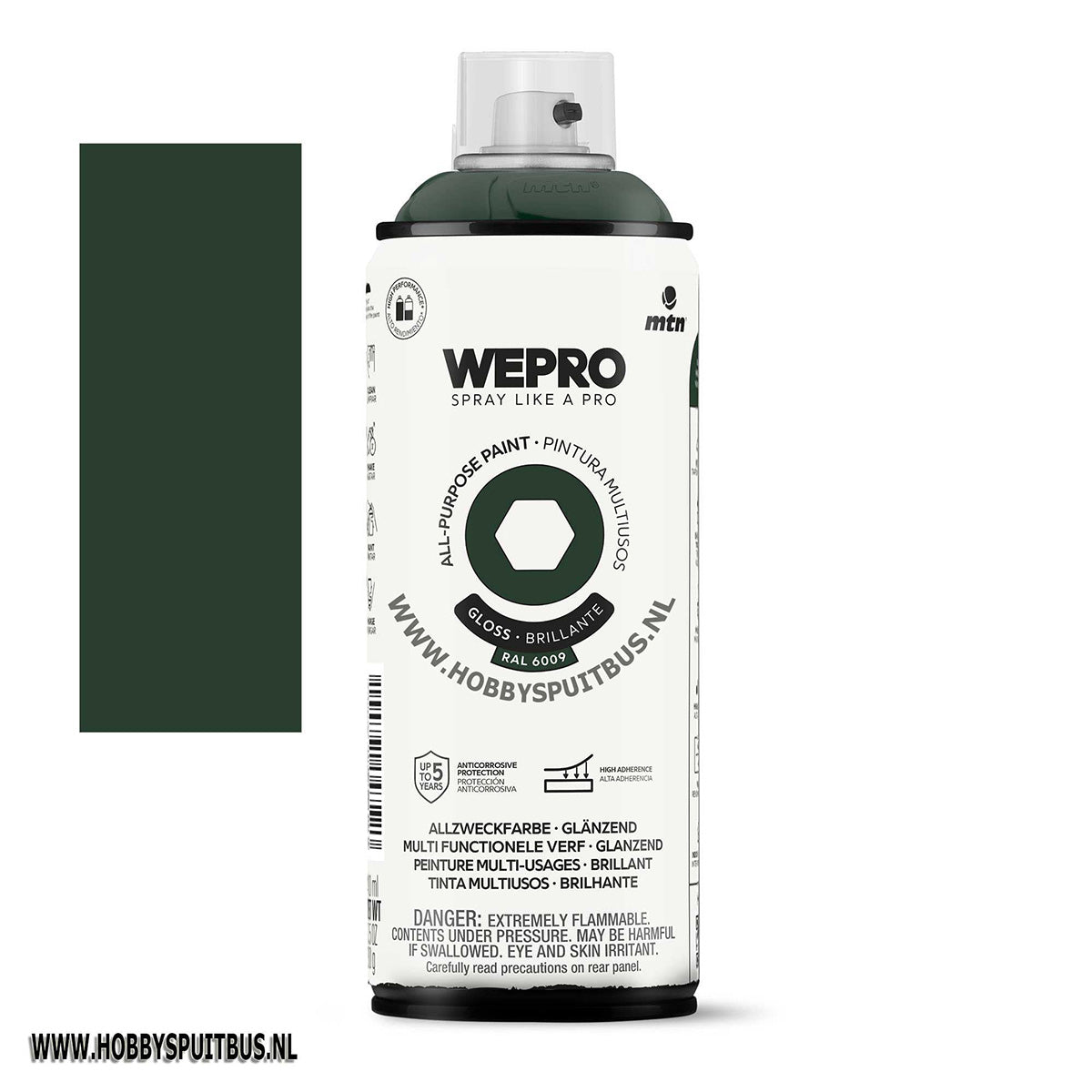 Spuitbus Ral 6009 Donker groen MTN WEPRO 400 ml