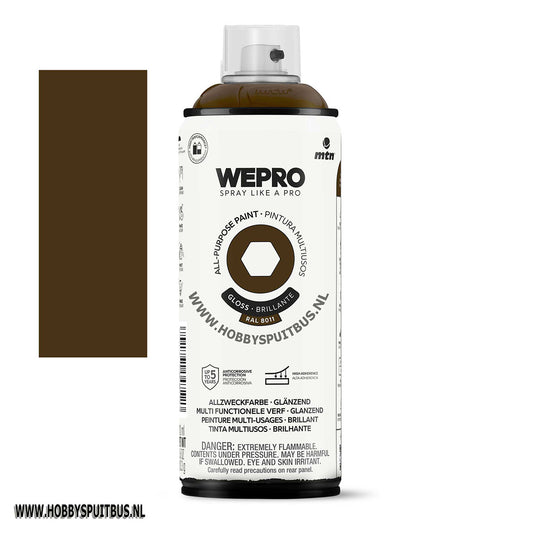 Spuitbus Ral 8011 Bruin 400 ml Glossy