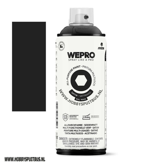 Spuitbus Ral 9005 Zwart 400 ml Satin