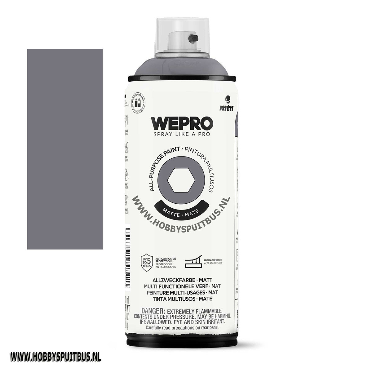Spuitbus Storm Grey mat 400 ml