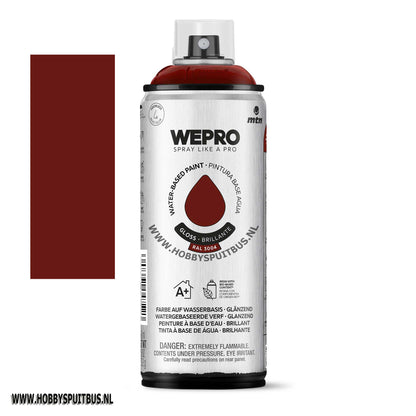 Spuitbus Waterbasis Ral 3004 Bordeaux rood gloss MTN WEPRO