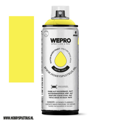 Spuitbus Waterbasis Fluor Geel Mat MTN WEPRO
