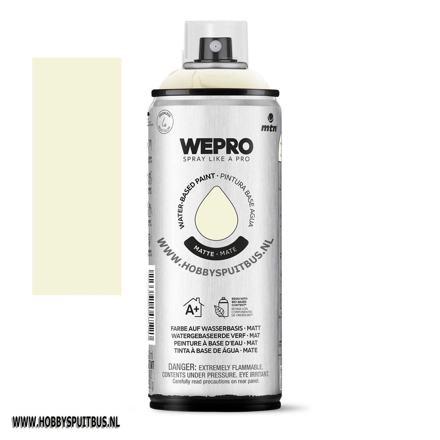 Spuitbus Waterbasis Mozzarella White Mat MTN WEPRO