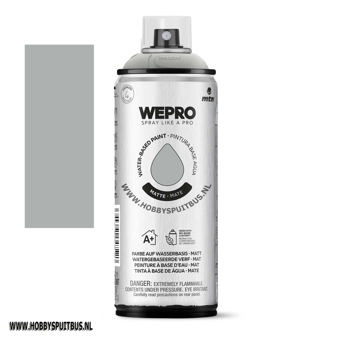 Spuitbus op waterbasis Panot Grijs