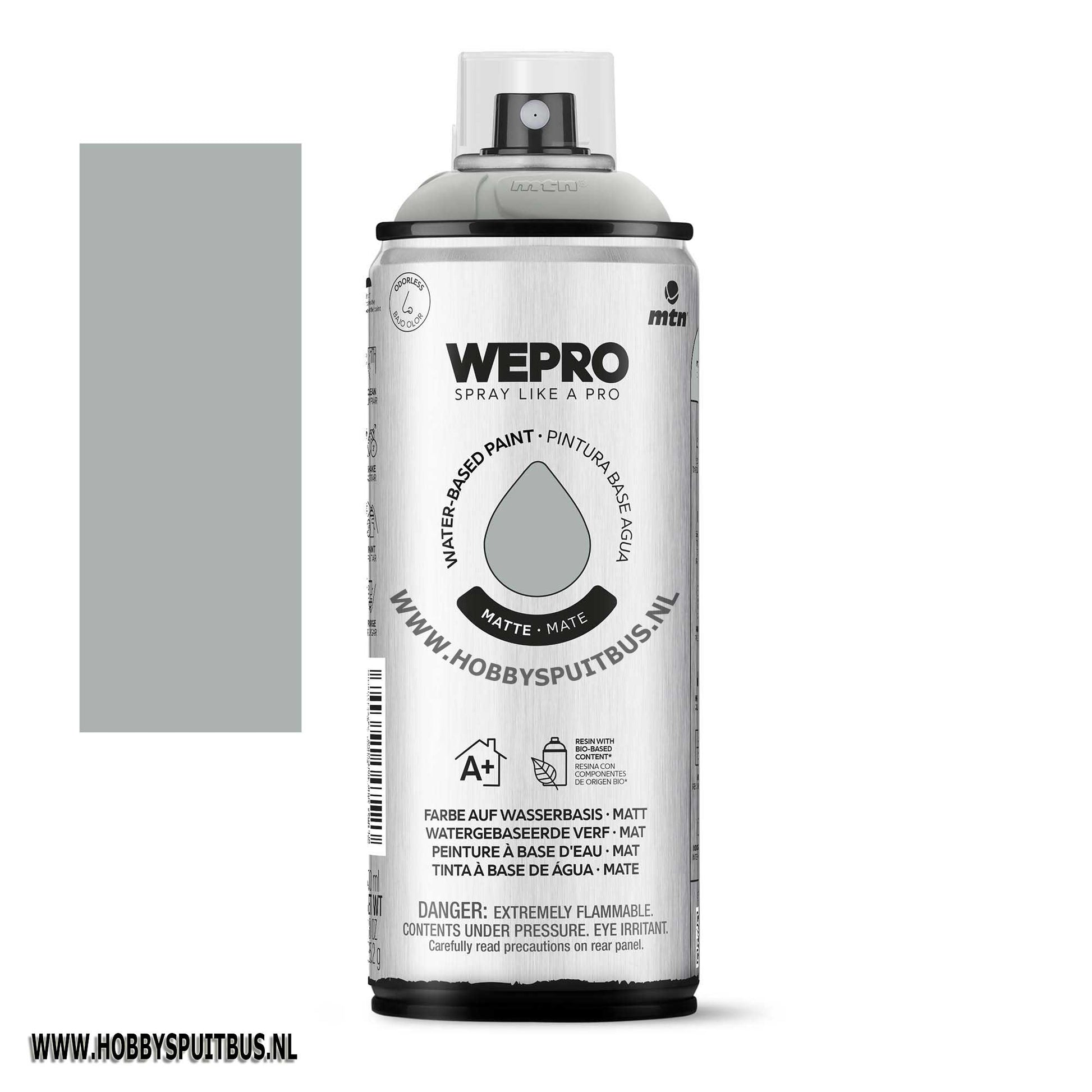 Spuitbus op waterbasis Panot Grijs