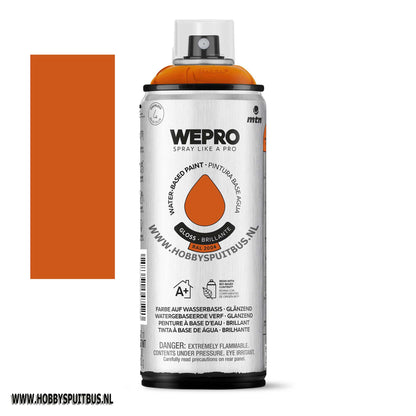 Spuitbus Waterbasis Ral 2004 Oranje gloss MTN WEPRO
