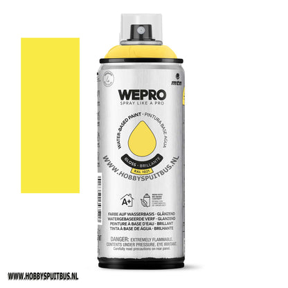 Spuitbus Waterbasis Ral 1021 Kadmium Geel Gloss MTN WEPRO