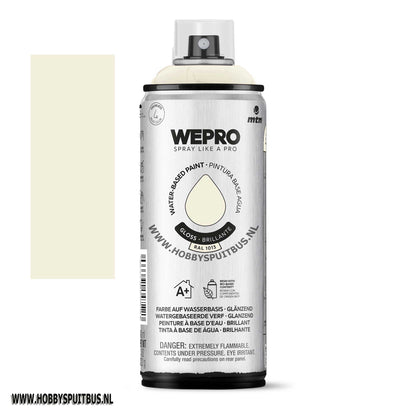 Spuitbus Waterbasis Ral 1013 Perlwhite Gloss MTN WEPRO